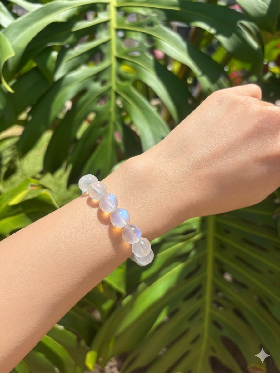 #Rainbow moonstone bracelet(極上レインボームーンストーン)