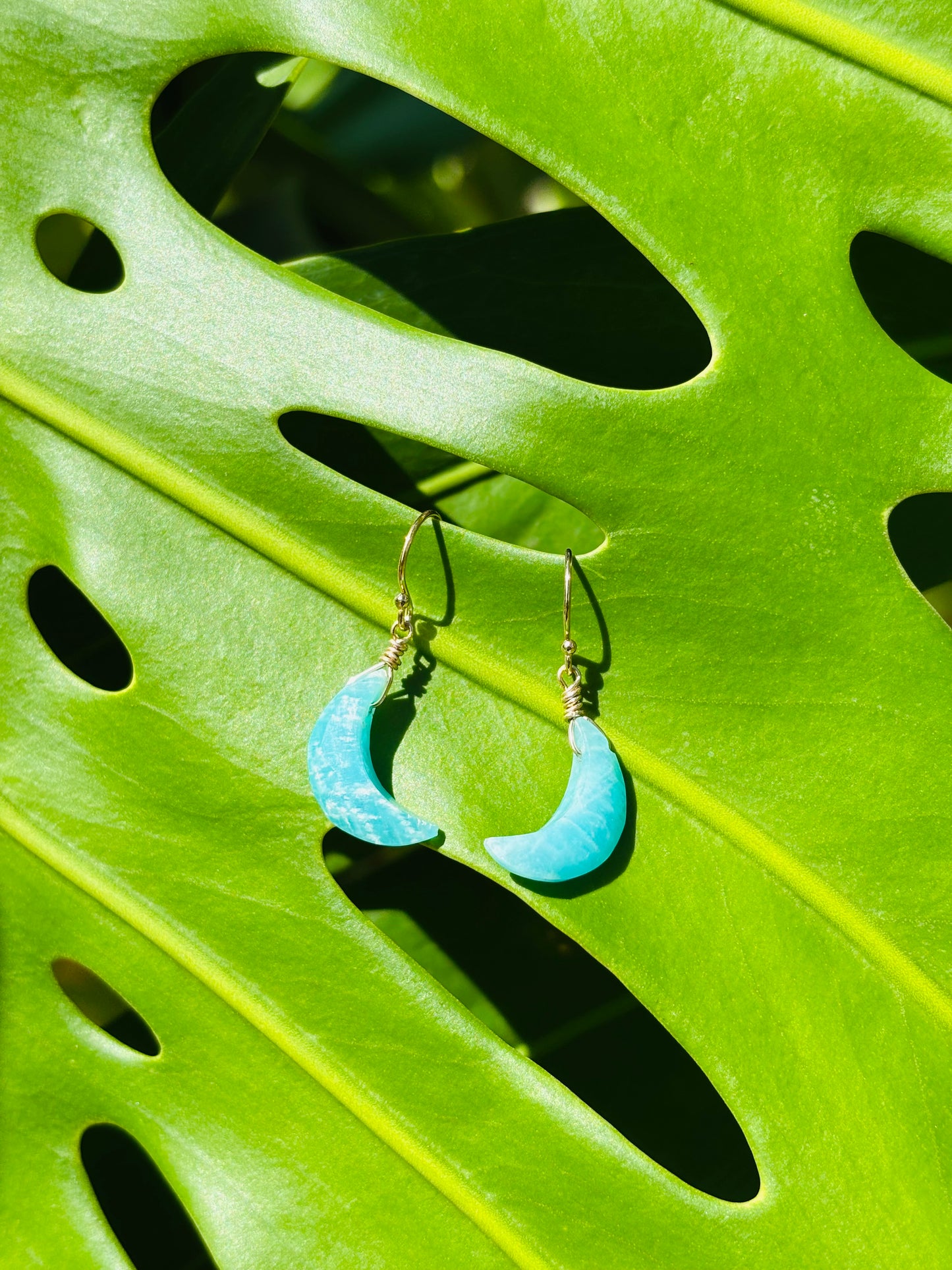 Amazonite Earrings (月の雫)