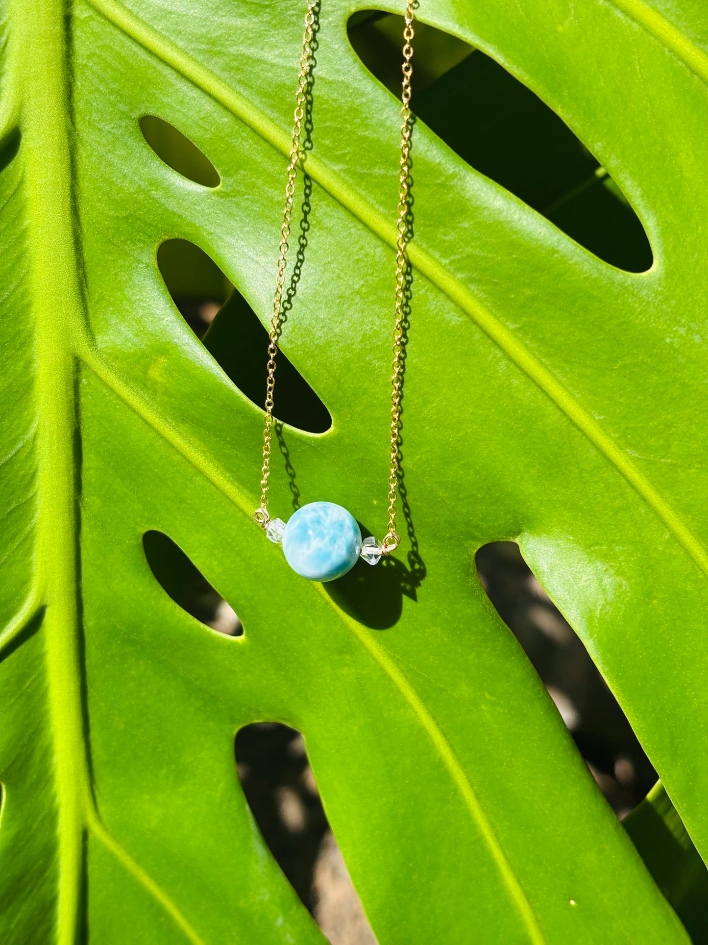 Larimar Necklace 10mm