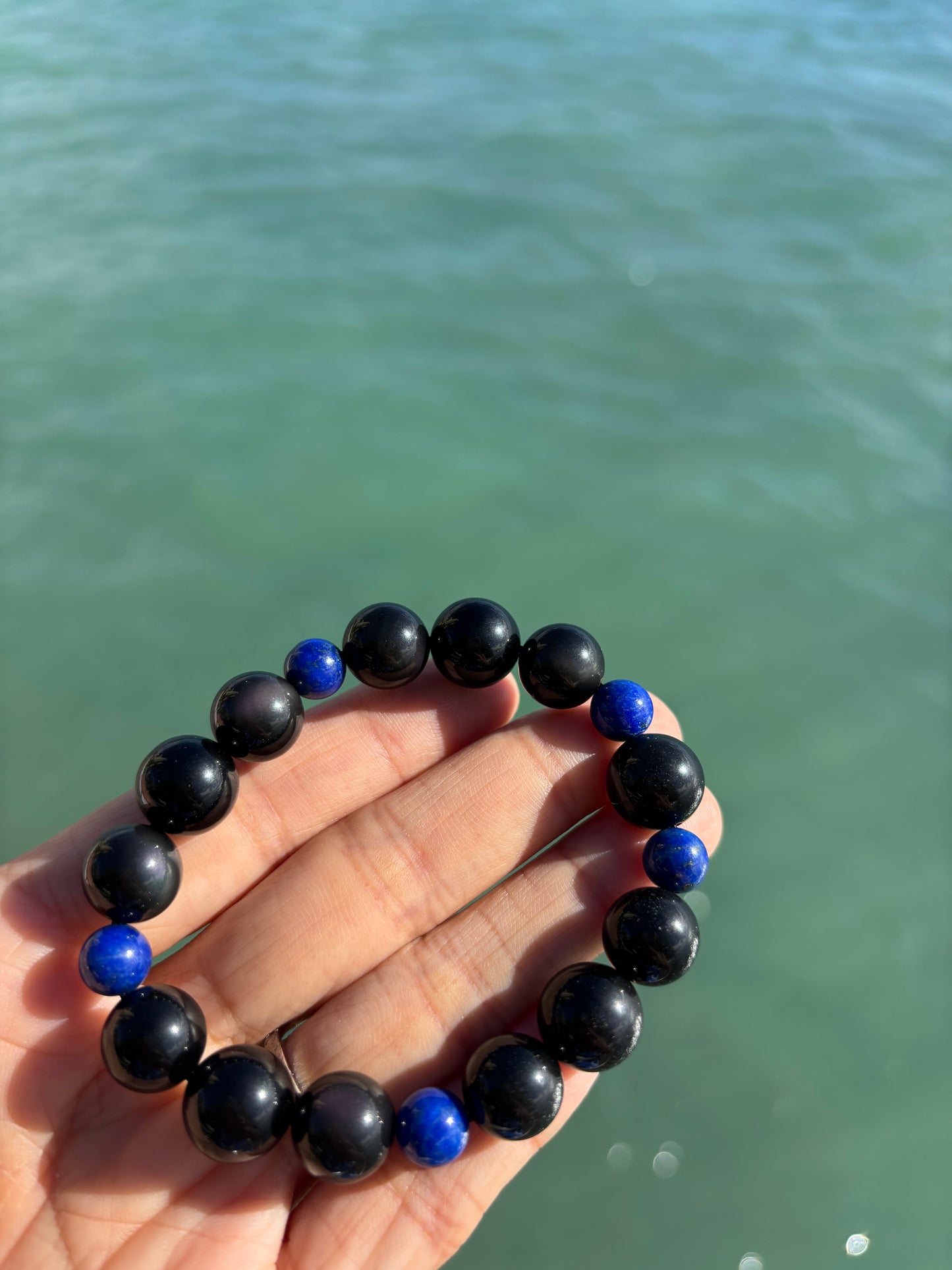 Obsidian bracelet12mm