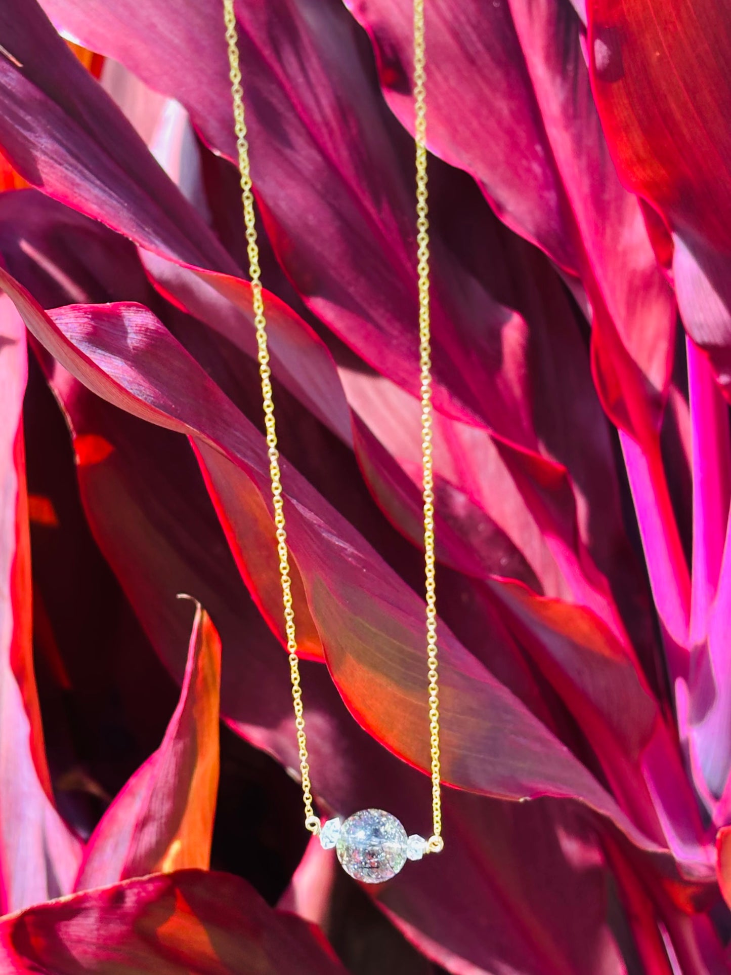 Black Rutile Necklace 11mm