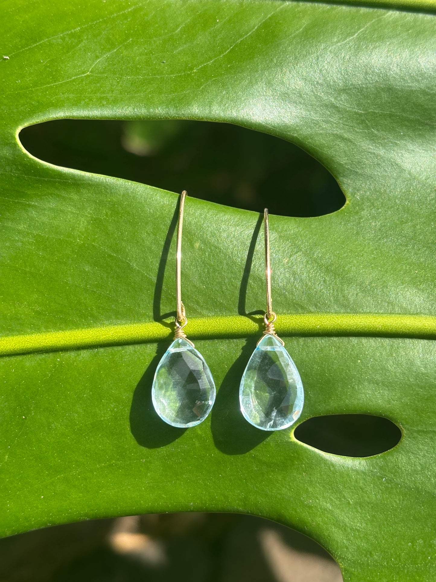 *Blue topaz Earrings