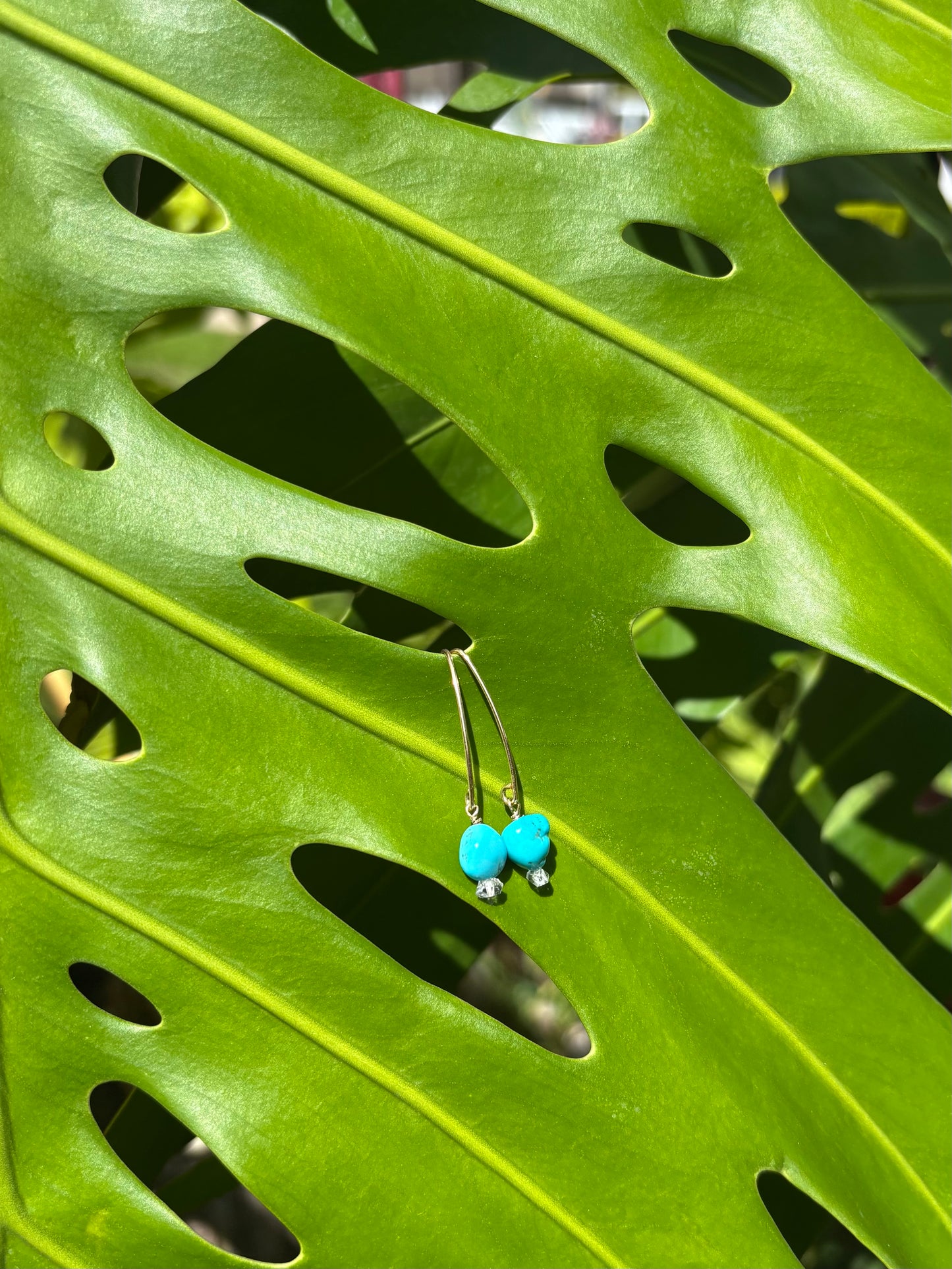 Sleeping beautyターコイズピアス