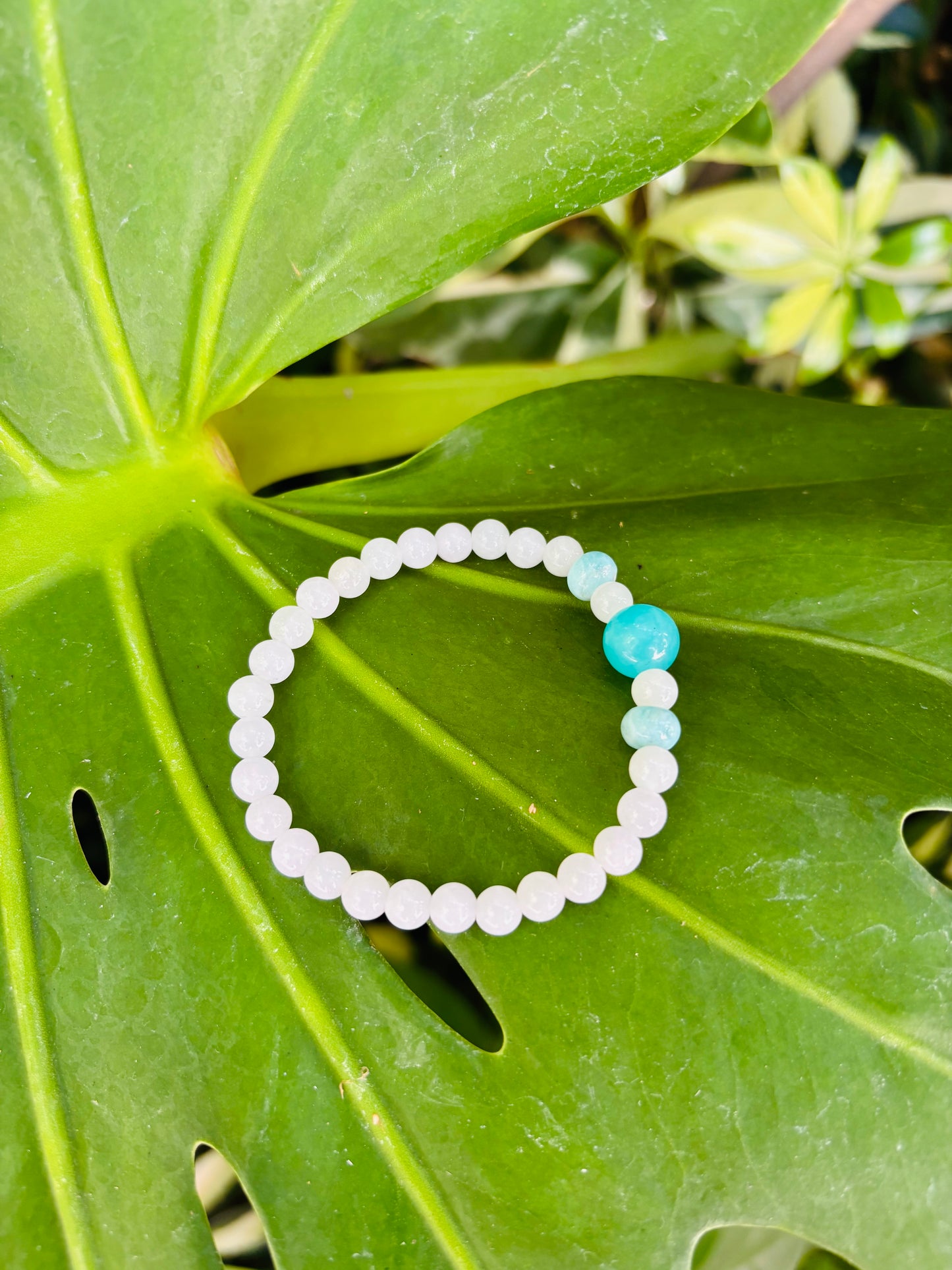 White Jade Bracelet 6mm