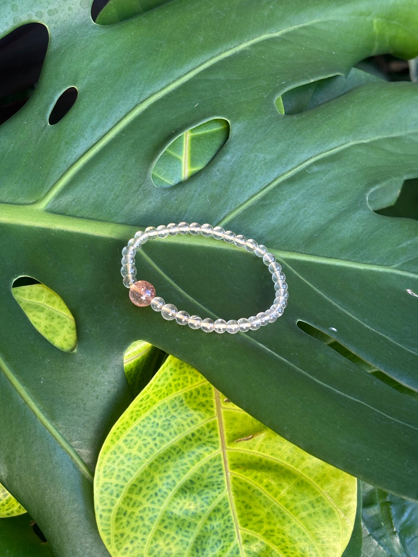 宇宙系のパワー🚀極上リビアングラス6mm+Sunstone