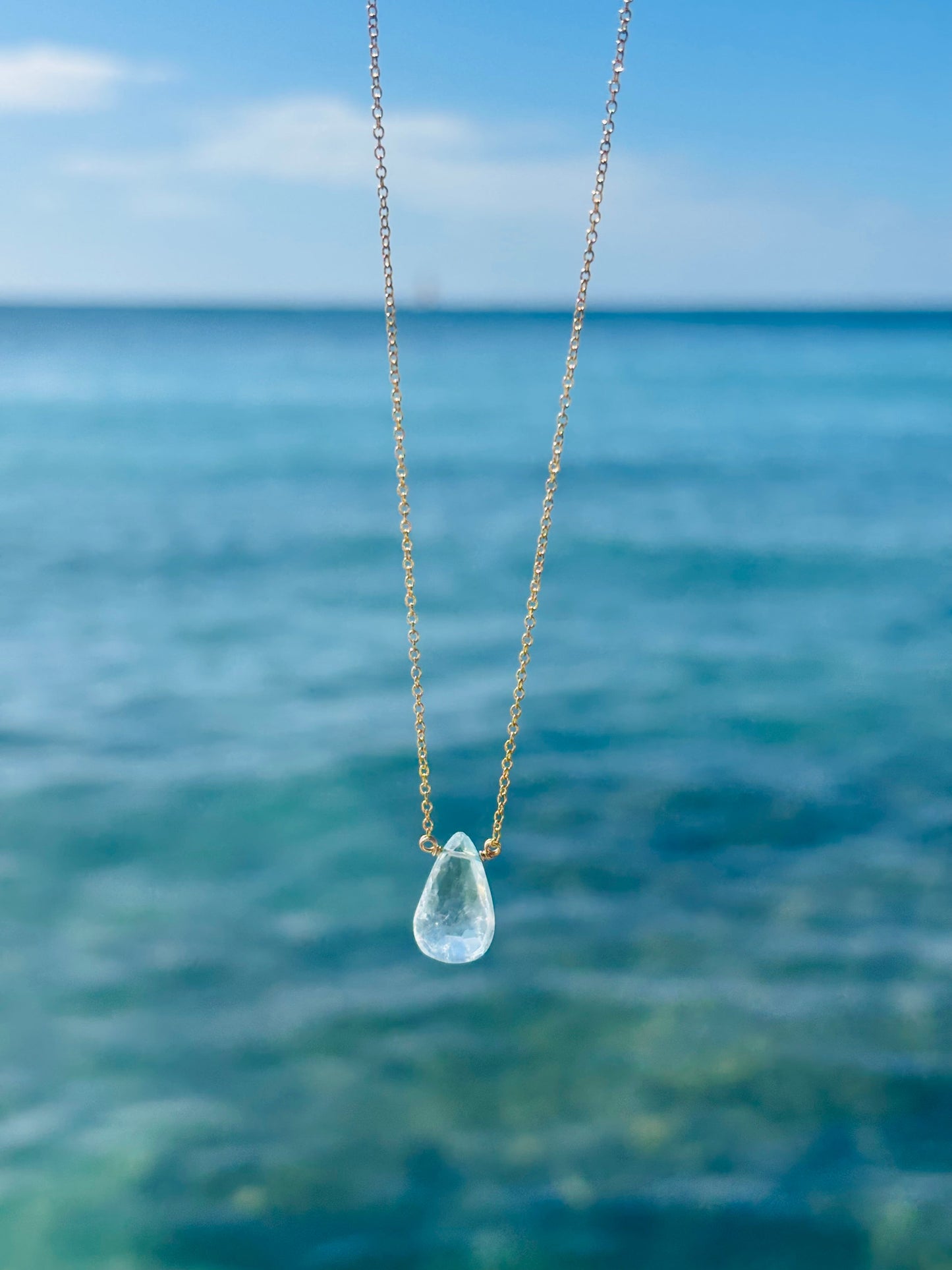 *Blue topaz Necklace