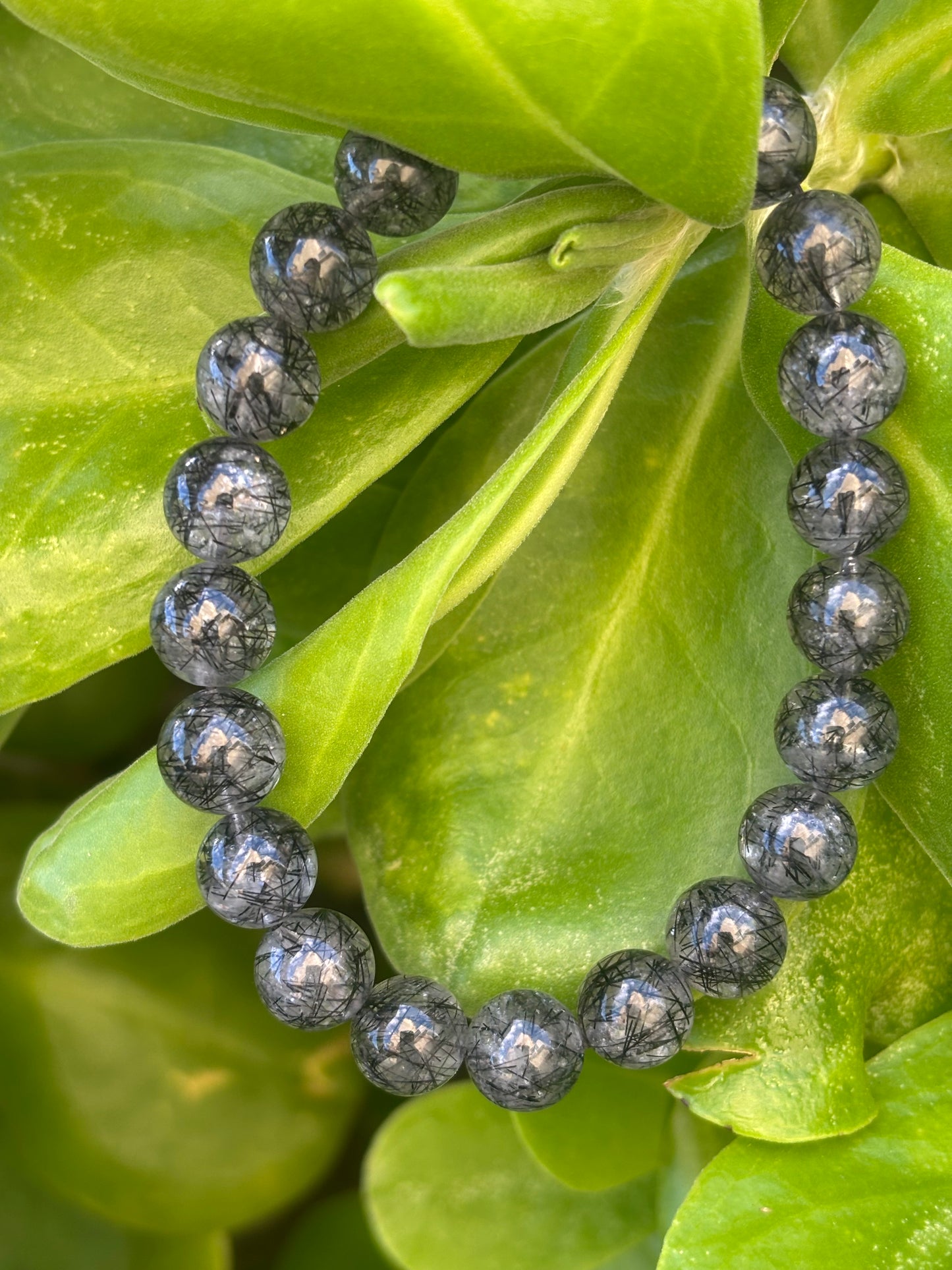 *Brack Rutile Quartz 10mm