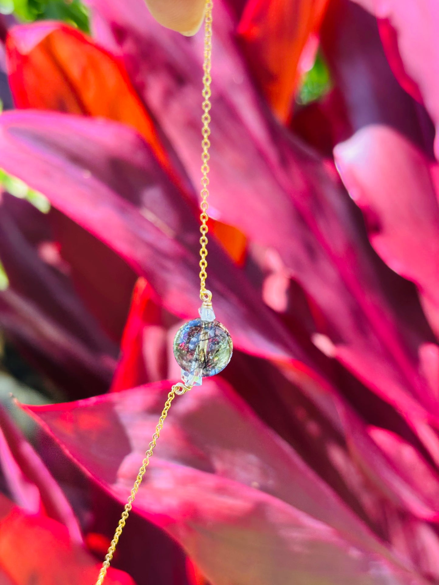 Black Rutile Necklace 11mm