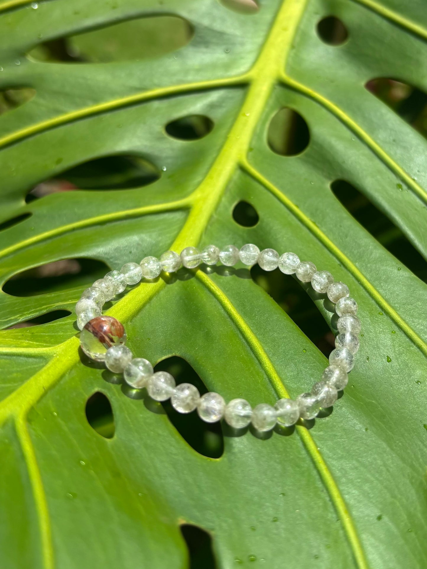 #Garden quartz 5.5mm with Rabbit
