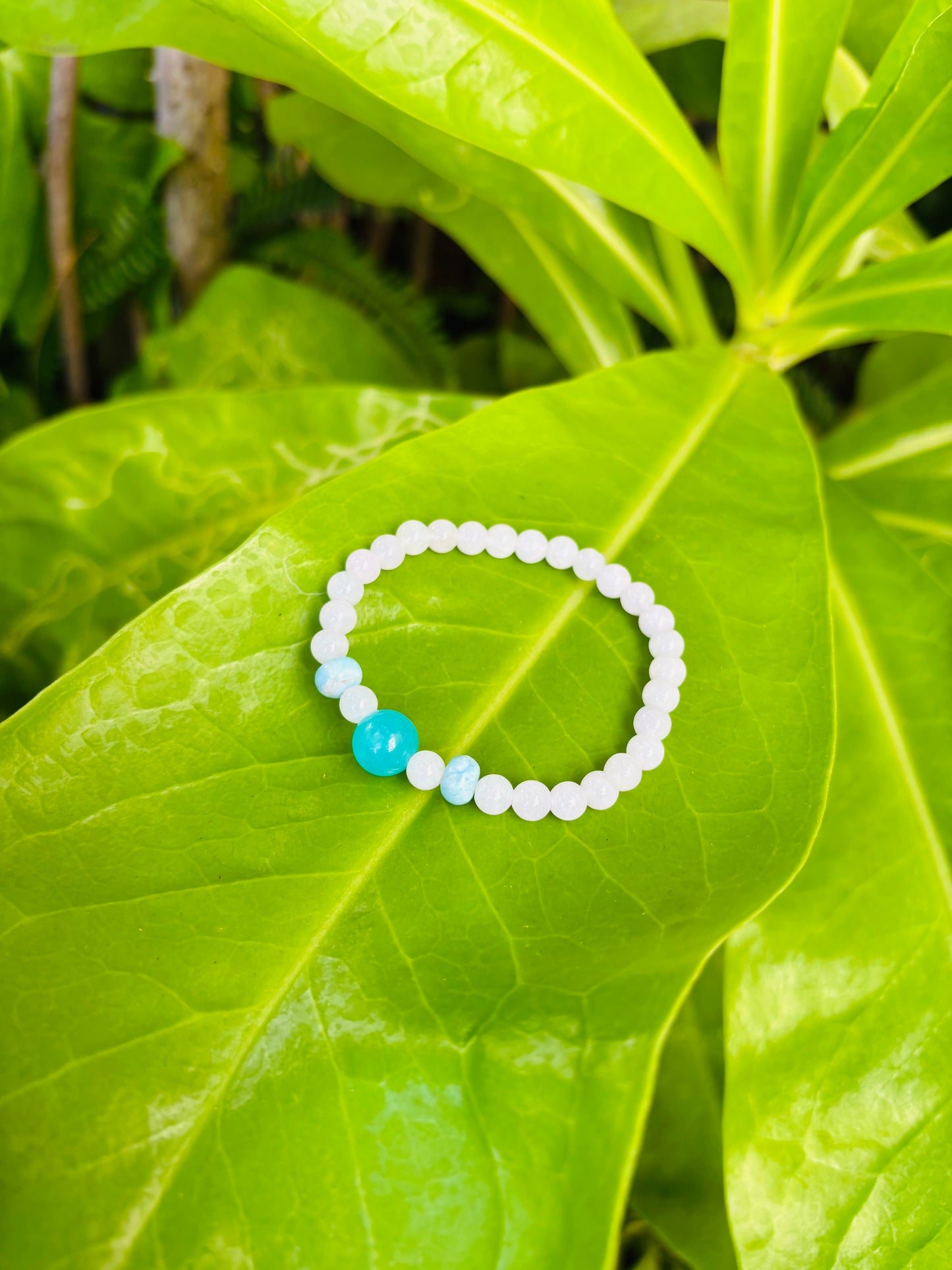 White Jade Bracelet 6mm