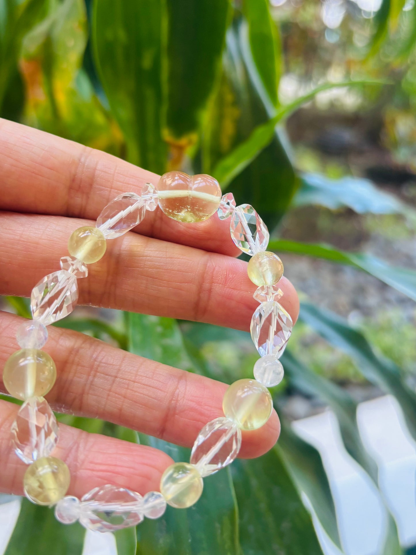 #ALOHA💛リビアングラスBracelet⓷