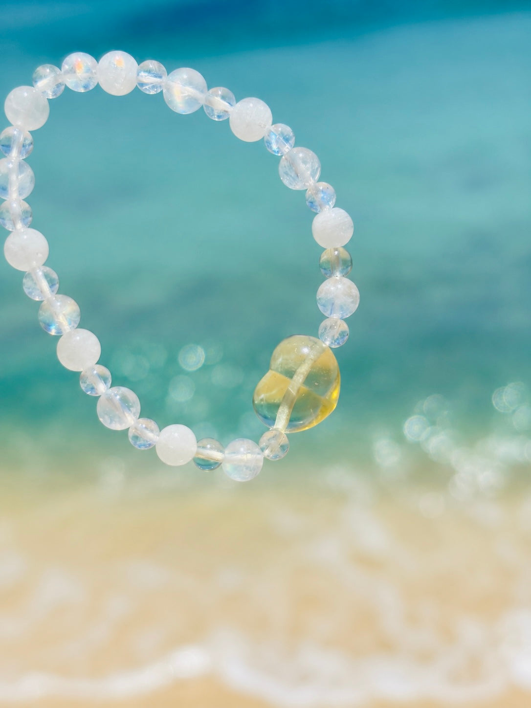 #ALOHA💛リビアングラスBracelet⓵