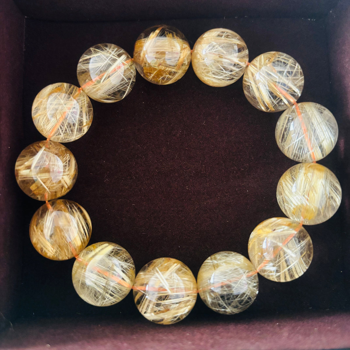 超極上Yellow Rutile Quartz 18mm(お客様ご依頼分)