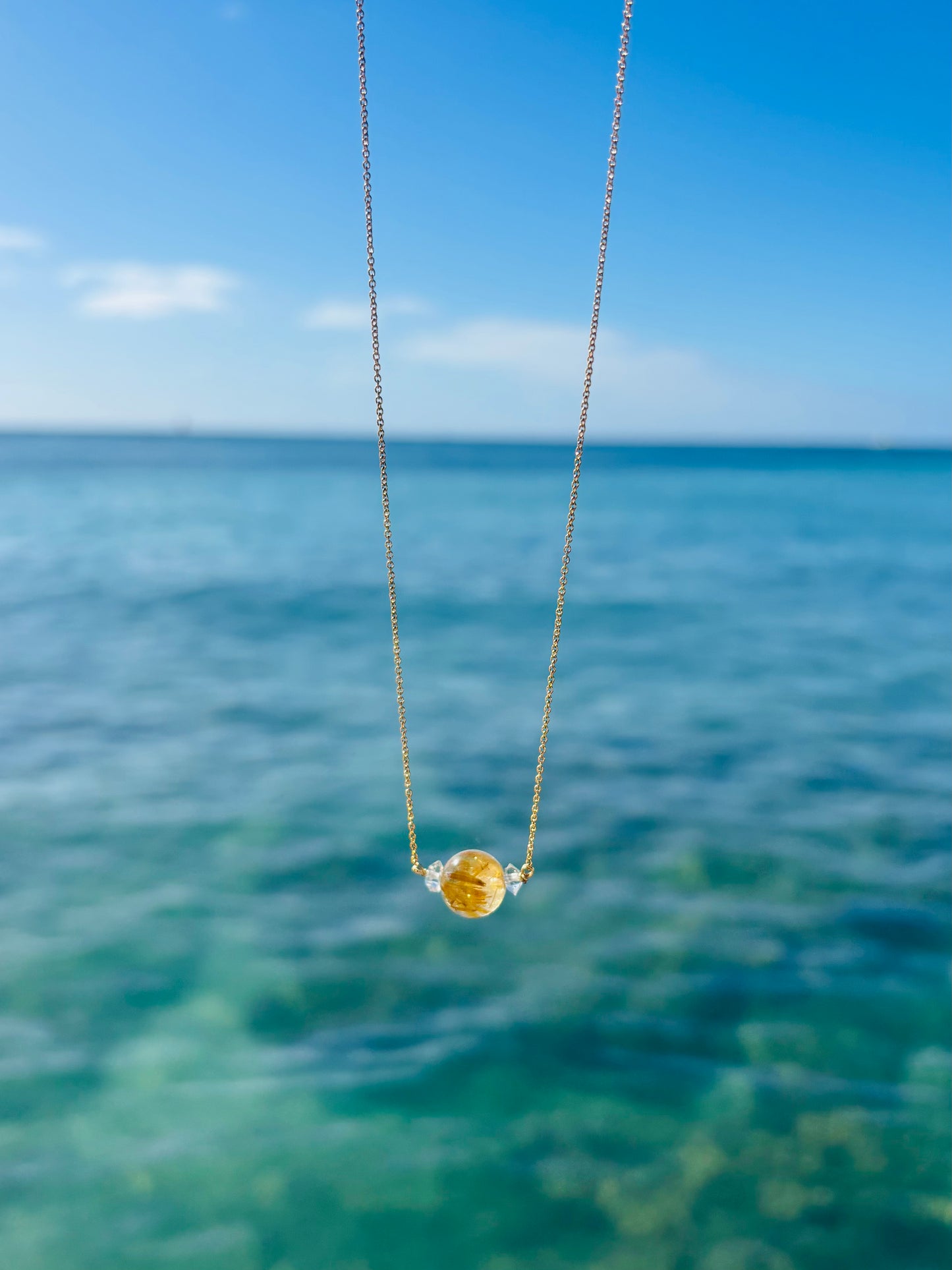 *Yellow Rutileネックレス