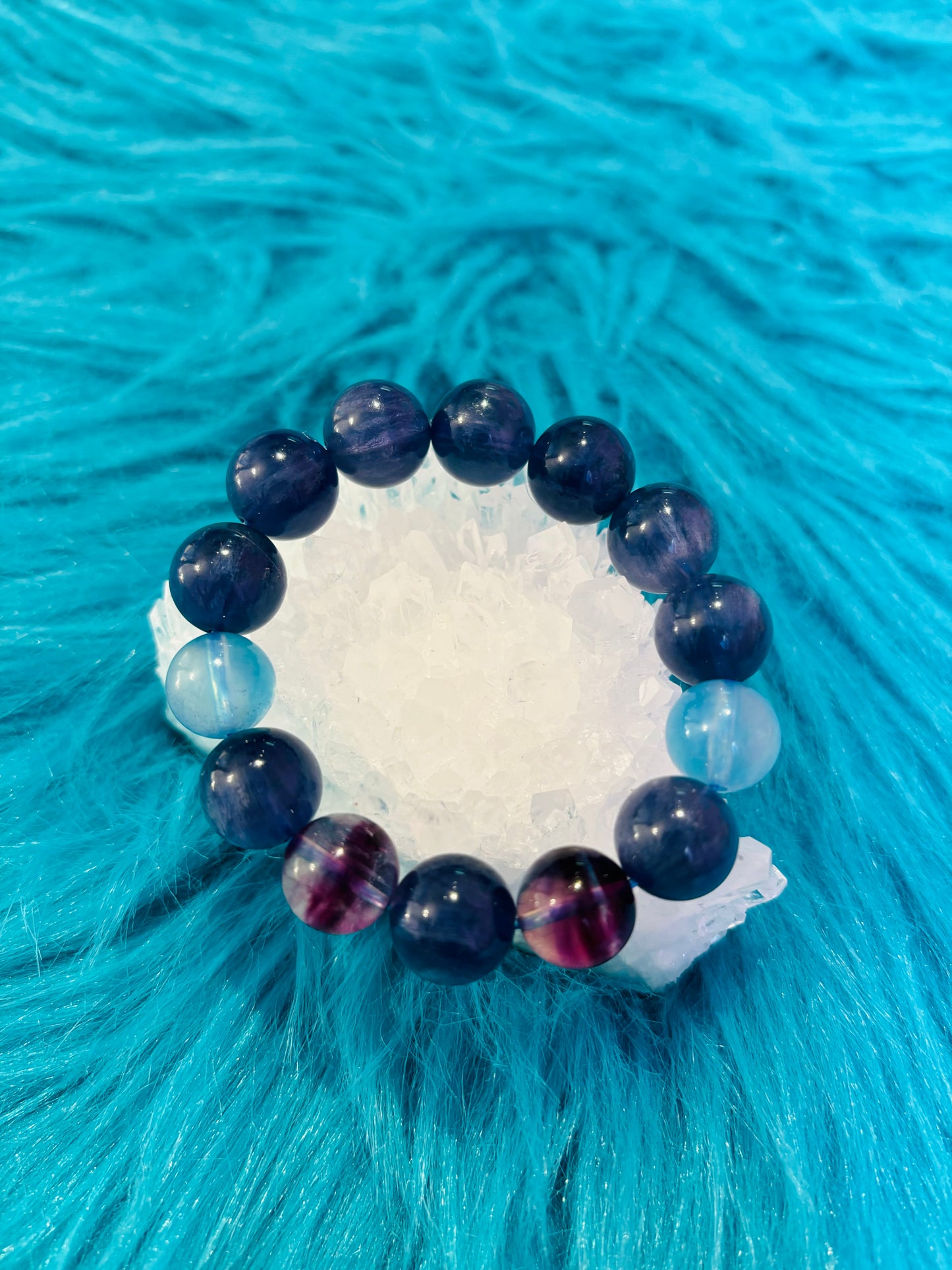 Blue Flourite Bracelet 13mm