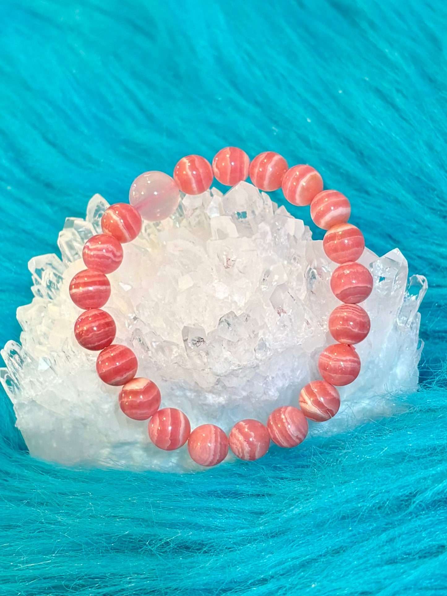 *Rhodochrosite bracelet(レア模様)