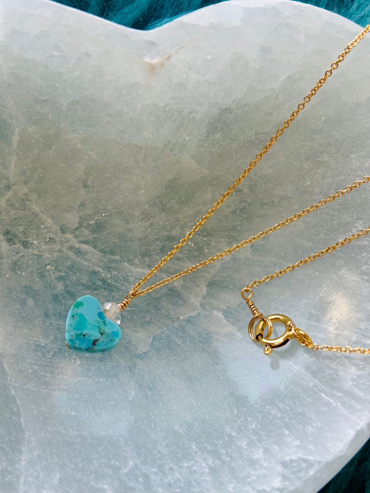 #Sleeping Beauty turquoiseネックレス heart