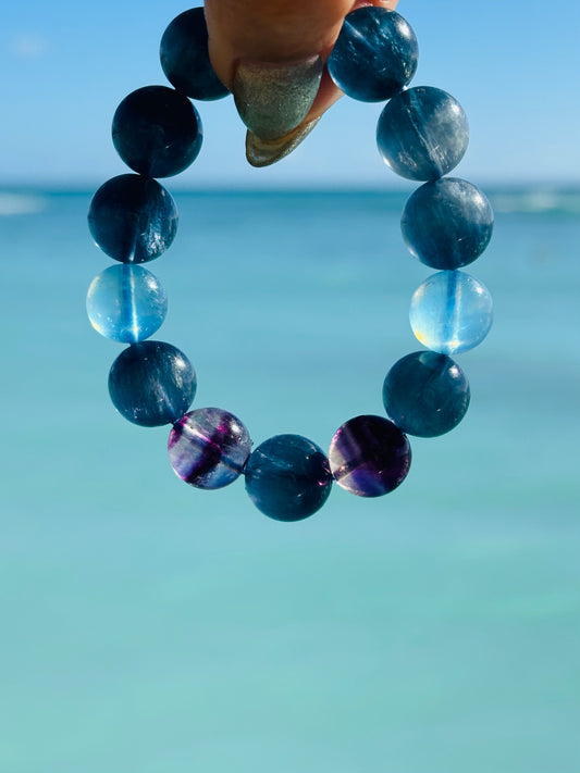 Blue Flourite Bracelet 13mm