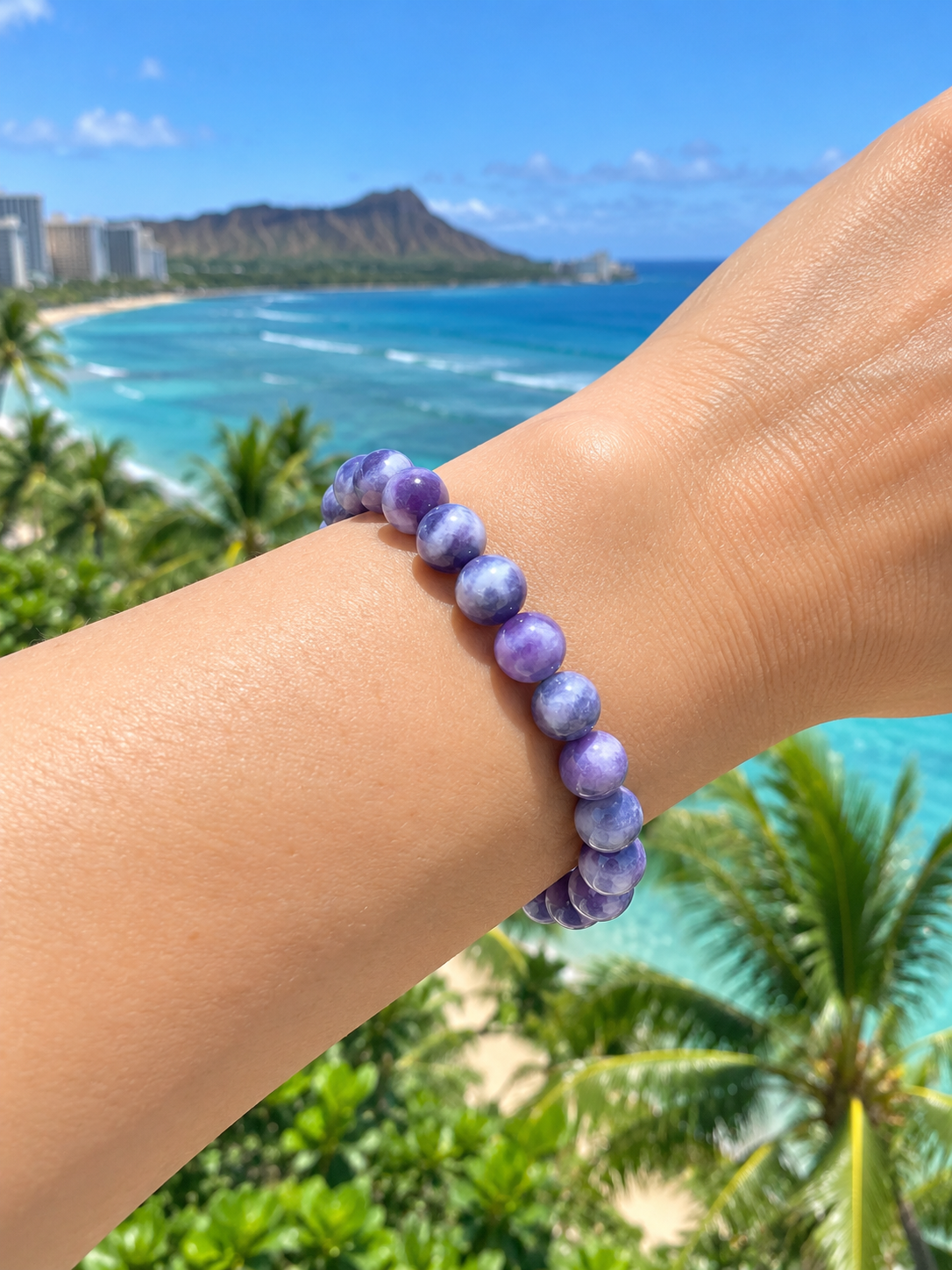 #Lavender Moon Quartz  8mm