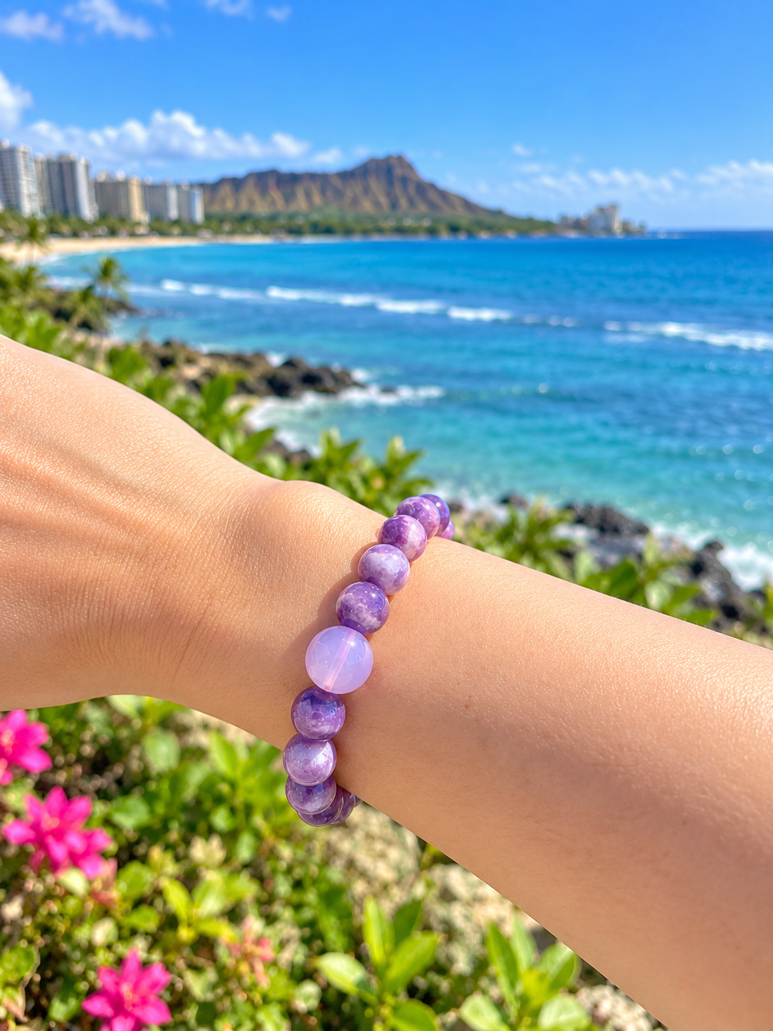 #Lavender Moon Quartz  8mm